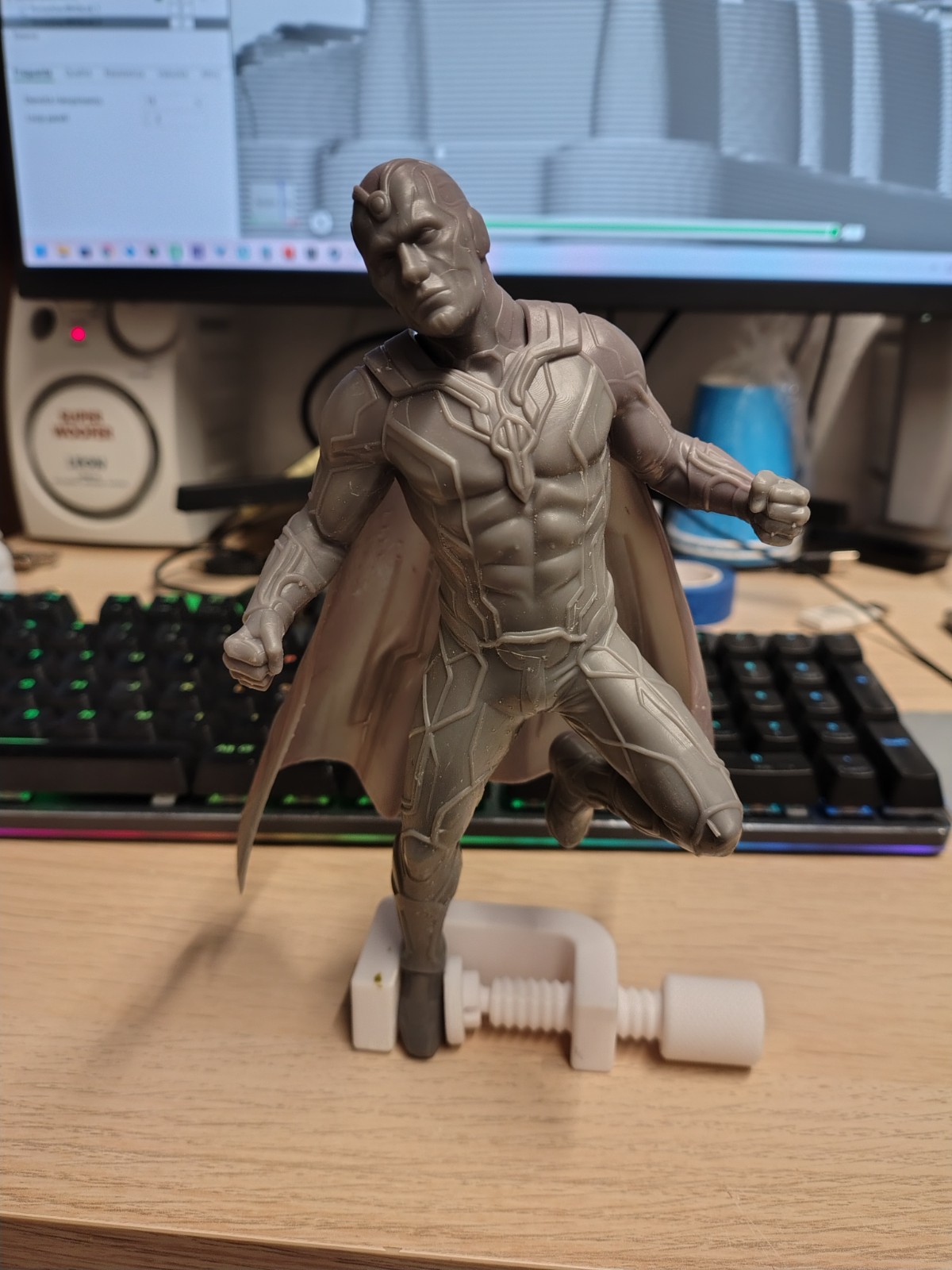 Statua Vision Marvel Stampa 3D FanArt 3dfe